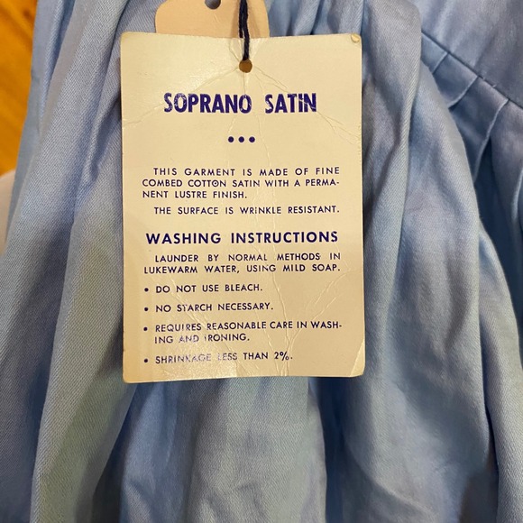 Vintage 1950s NWT Prentiss Lane Dorothy Burns Butterfly Floral Dress 11 ILGWU - Picture 5 of 13